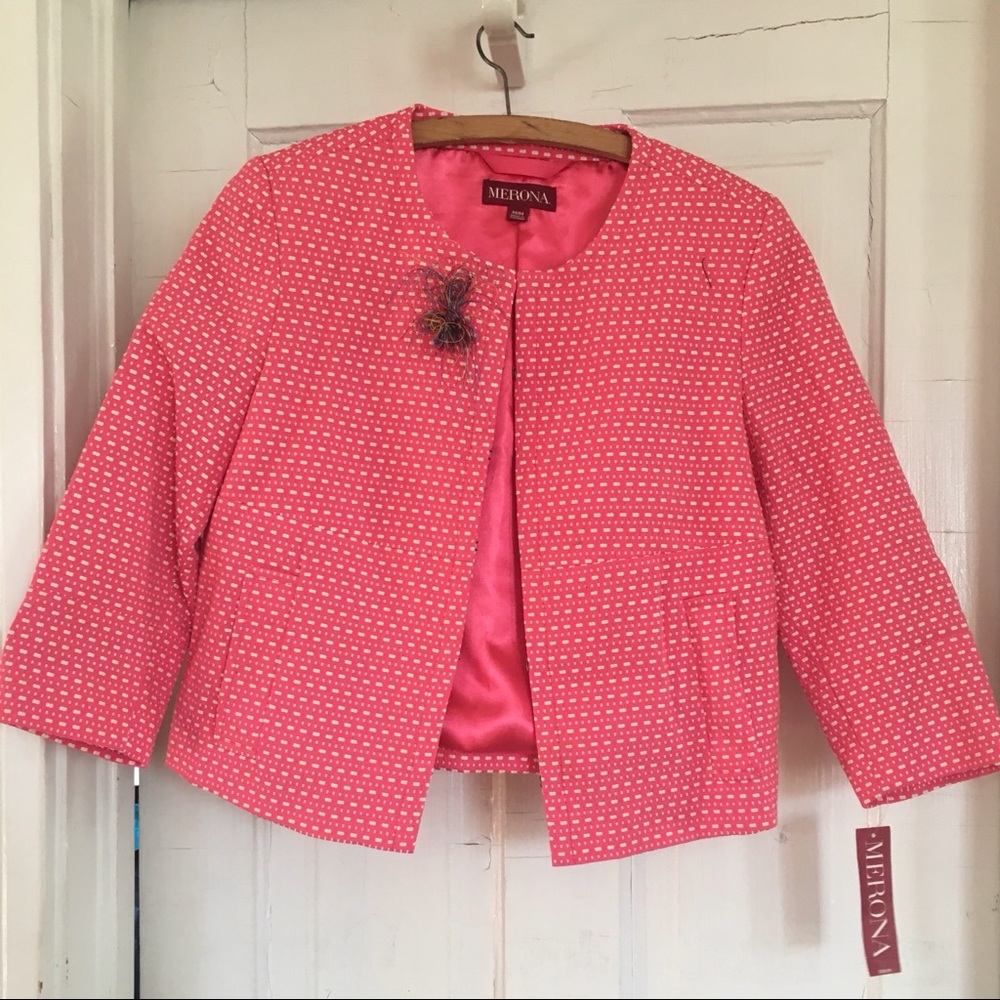 Pink Cropped Blazer